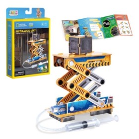 Joc Educativ STEM National Geographic puzzle 3D Lift hidraulic 49 piese